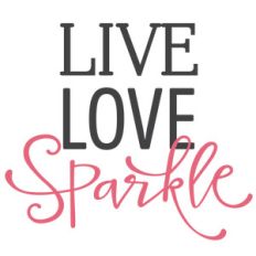 live love sparkle phrase