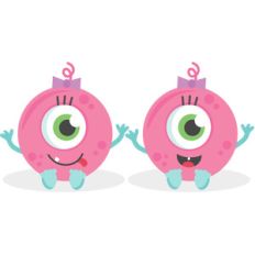 twin baby girl monsters