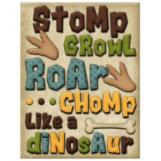 dinosaur stomp growl roar title