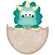 triceratops dinosaur in egg