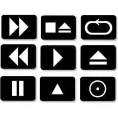 media buttons set