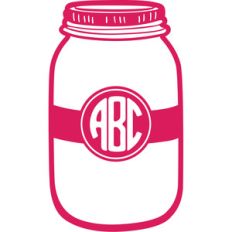 monogram label jar