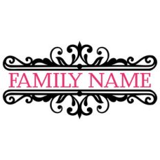 pretty family monogram split