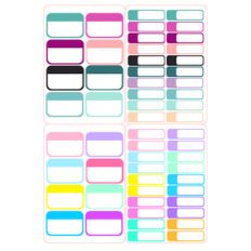 colorful blank planner labels