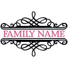 flourish monogram split