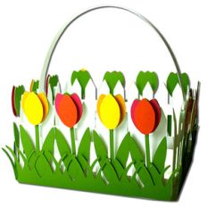 tulip picket fence basket