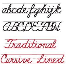 ld traditional cursive lined