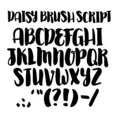 daisy brush letter set