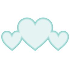 nested triple hearts