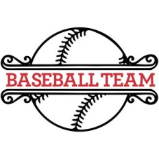 softball split monogram