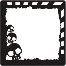 halloween skull frame