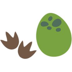 dino egg and footprint