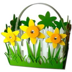 daffodil picket fence basket