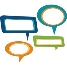 retro speech bubbles