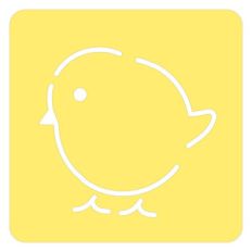 chick easter stencil