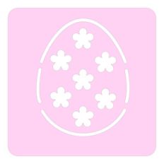 flower easter egg stencil