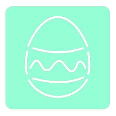 stripe easter egg stencil
