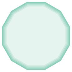 nested hexagon shapes
