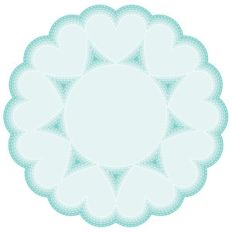 stitched nested heart doilies