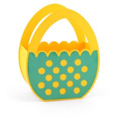 easter egg shaped basket dots