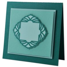 art deco floral frame card