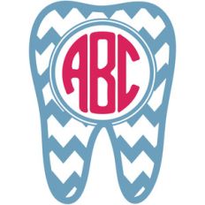 tooth round monogram