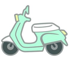 little blue scooter