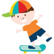 boy and skateboard
