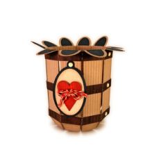folk heart 3d basket
