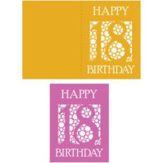 18th birthday card and mat