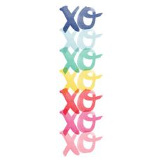 xoxo watercolor border