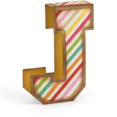 3d simple alphabet letter j
