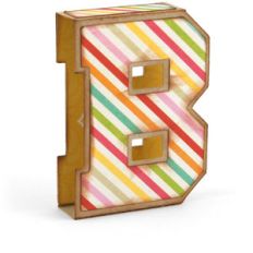 3d simple alphabet letter b