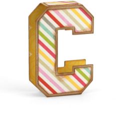 3d simple alphabet letter c
