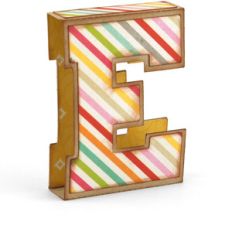 3d simple alphabet letter e