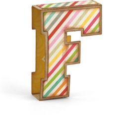 3d simple alphabet letter f