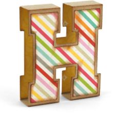 3d simple alphabet letter h