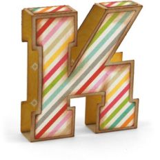 3d simple alphabet letter k