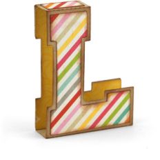 3d simple alphabet letter l