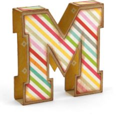 3d simple alphabet letter m
