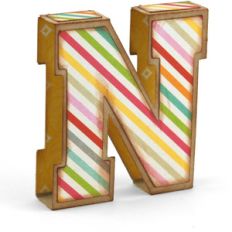 3d simple alphabet letter n