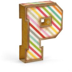 3d simple alphabet letter p