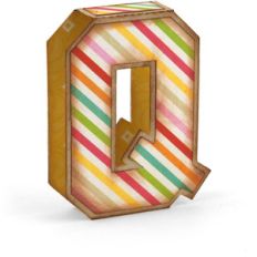 3d simple alphabet letter q