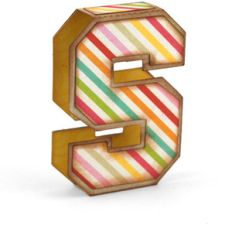 3d simple alphabet letter s