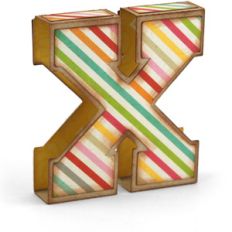 3d simple alphabet letter x