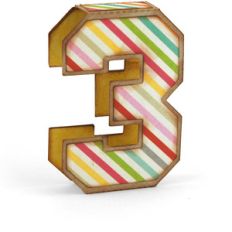 3d simple number 3