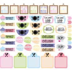 on the menu planner stickers