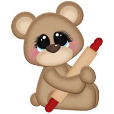 bear with rolling pin