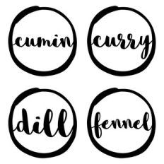 spice jar labels set