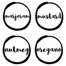 spice jar labels